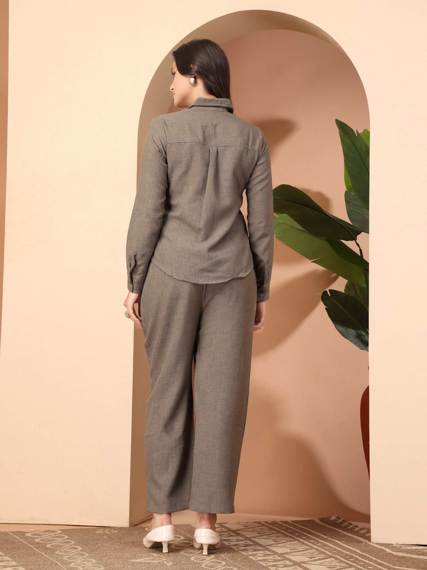 Grey Embroidered Co-Ord Set