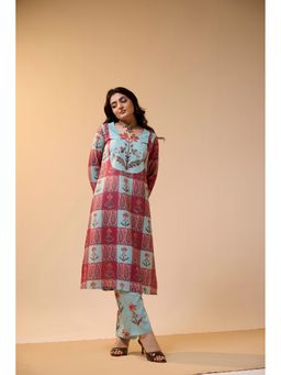 Ekana Label - Block Blue Kurta with Pant