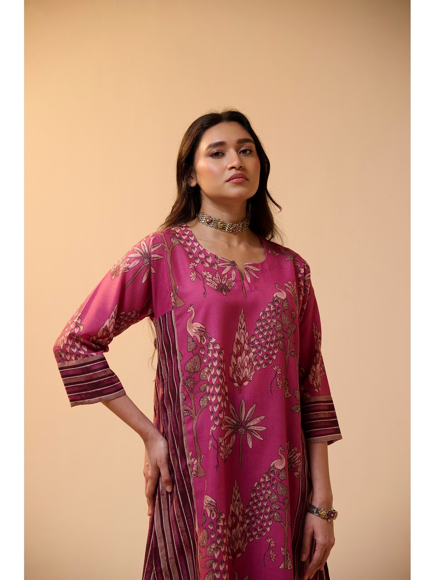 Rosy Rush Kurta with Pant