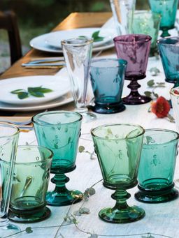 La Rochere - Abeille Multicolor 4 Tumbler Cups In 4 Assorted Colors Glass - 260ml (Pack of 4)