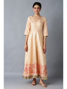 W - Peach Floral Dress