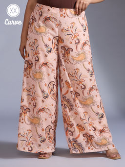 Twenty Dresses by Nykaa Fashion - Curve Multicolor Paisley Printed High Waist Wide Pants