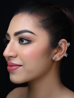 AG'S - Sharvari Rhino Stone Gold Earcuff