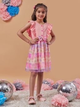 PSPeaches - Printed Net Fit Flare Dress