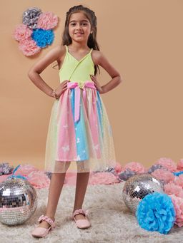 PSPeaches - Floral Print Net A-Line Dress