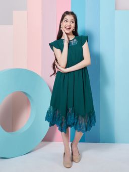 PSPeaches - Crepe Fit Flare Midi Dress