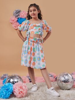 PSPeaches - Girls Printed Top with Skirt (Set of 2)
