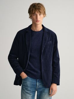 GANT - Men Navy Blue Solid Regular Fit Blazer