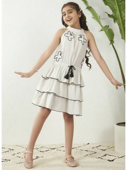 Bugandbees - Butterfly Charm Slate Blue Tiered Dress