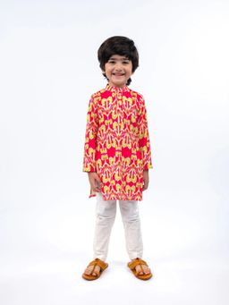 JILMIL - Ikat Printed Boys Kurta With Pyjama