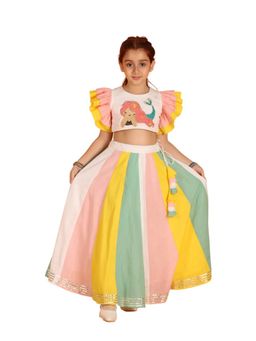 JILMIL - Girls Mermaid Embroidered Lehenga Choli