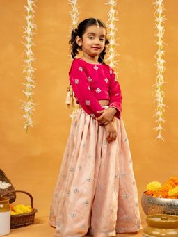 JILMIL - Pink Embroidered Lehenga Choli