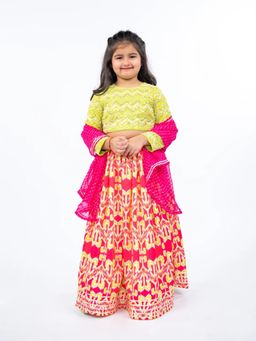 JILMIL - Georgette Zig Zag Embroidered Lehenga Choli With Dupatta