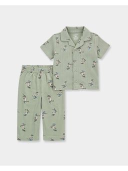 Carter's - Baby Boy Organic Cotton Animal Print Shirt With Pyjama