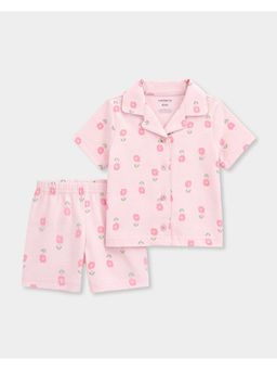 Carter's - Baby Girl Organic Cotton Floral Print Shirt With Shorts