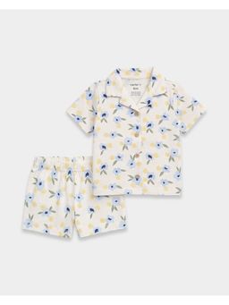 Carter's - Baby Girl Organic Cotton Floral Print Shirt With Shorts