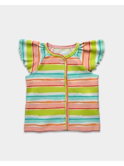 Carter's - Baby Girl Organic Cotton Striped Front Open Top