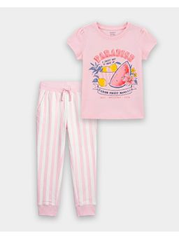 Carter's - Toddler Girl Organic Cotton Fruit Print T-Shirt With Jogger