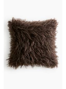 H&M - Brown Fluffy Cushion Cover