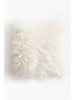 H&M - White Fluffy Cushion Cover
