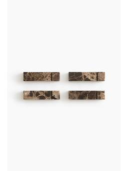 H&M - Brown 4-Pack Marble Cutlery Rests