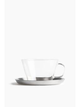 H&M - Transparent Coffee Cup And Saucer