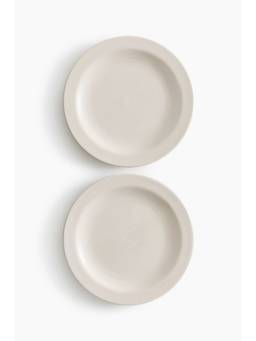 H&M - Beige 2-Pack Porcelain Dinner Plates