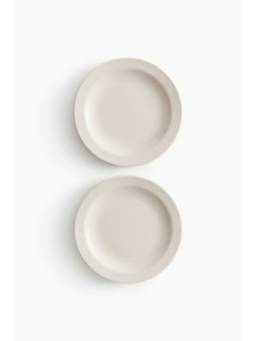 H&M - Beige 2-Pack Porcelain Starter Plates
