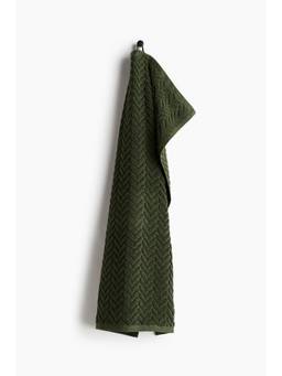 H&M - Green Textured Hand Towel