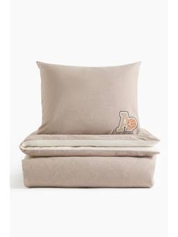 H&M - Beige Flannel Duvet Cover Set