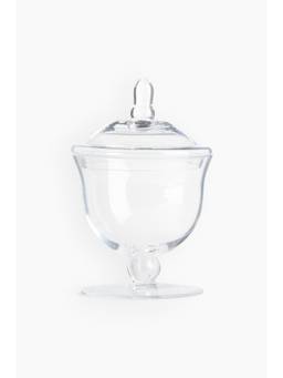 H&M - Transparent Footed Glass Jar