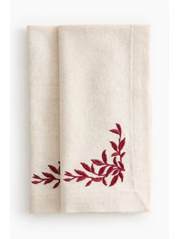 H&M - Beige 2-Pack Embroidered Napkins