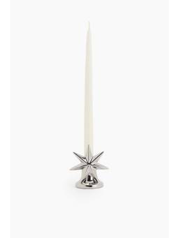 H&M - Silver Stoneware Candlestick