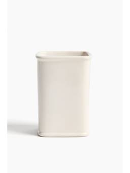 H&M - White Stoneware Toothbrush Mug