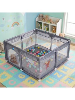 Mee Mee - Grey Printed Alloy Play Pen