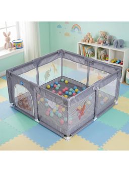 Mee Mee - Grey Printed Alloy Play Pen