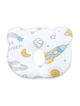 Hopop - White Printed Cotton Pillow