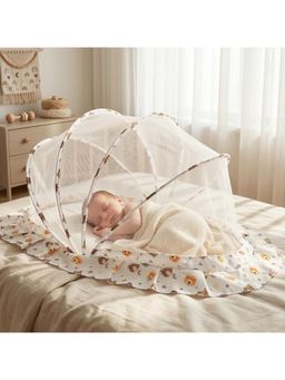 Mee Mee - White Printed Polyester Mosquito Net