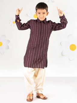 Vastramay - Boys Purple Kurta With Patiala