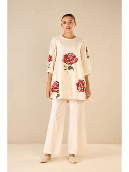 Shivani Bhargava - Off White Royal Rose Co-Ord (Set of 2)