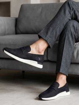 U.S. POLO ASSN. - BURGE Stylish Slip-On Smart Casual Loafers for Men - Black