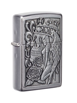 Zippo - Skull and Angel Emblem Design Windproof Pocket Lighter