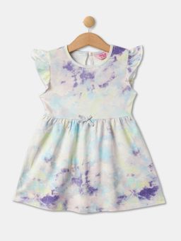 R&B - White Tie & Dye Baby Dresses and Frocks Dress
