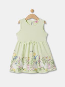 R&B - Green Floral Baby Dresses and Frocks Dress