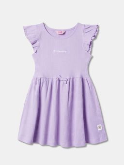 R&B - Lavender Textured Knee Length Dress