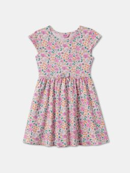 R&B - Pink Floral Knee Length Dress