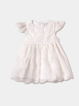 R&B - Ivory Embroidered Baby Dresses and Frocks Dress