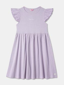 R&B - Lavender Textured Knee Length Dress