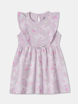 R&B - Purple Printed Baby Dresses and Frocks Dress