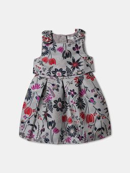 R&B - Grey Floral Baby Dresses and Frocks Dress